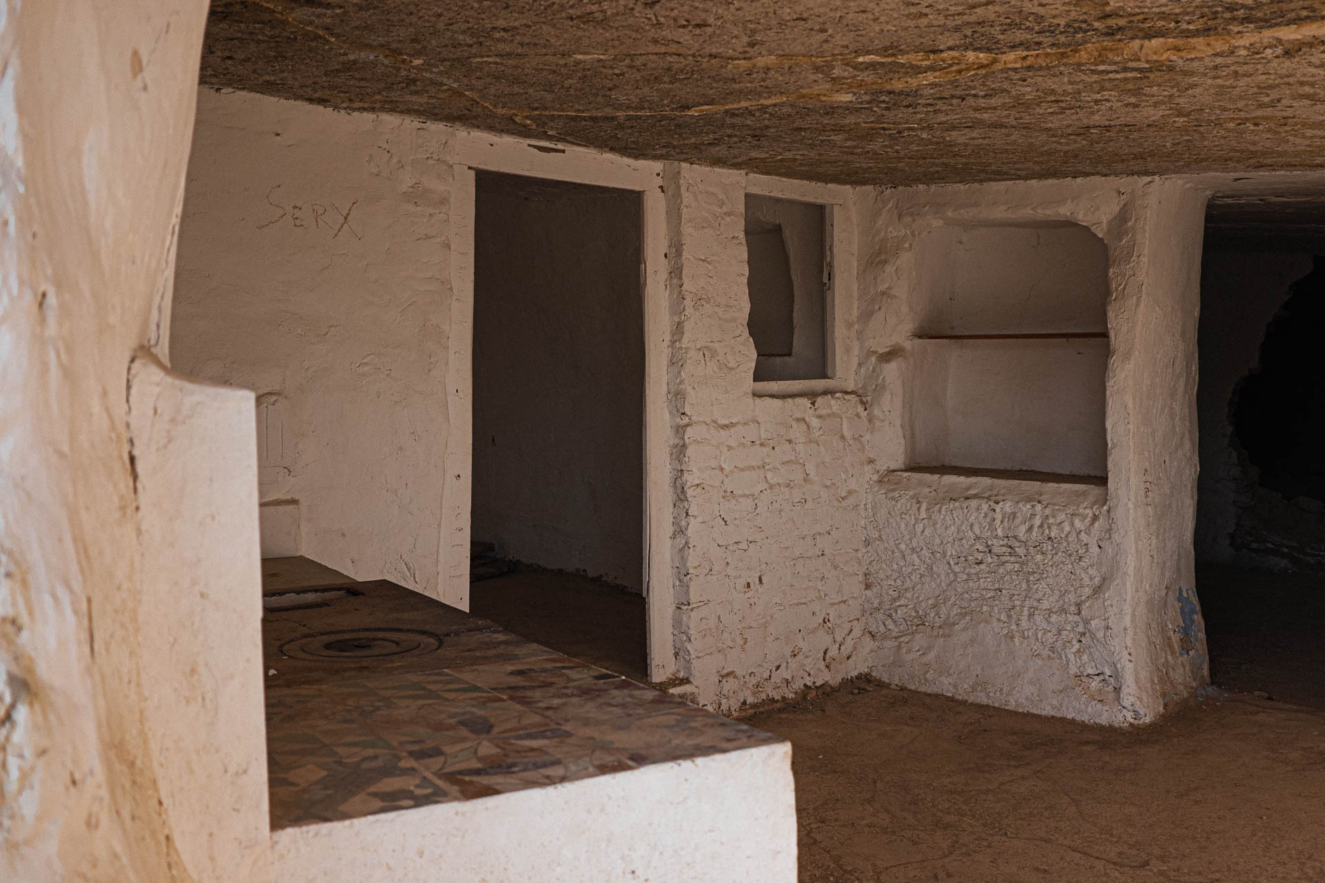 Eingangsbereich einer Höhlenwohnung